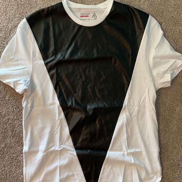 Top Man (Classic Fit) Faux Leather Tee - Picture 2 of 3